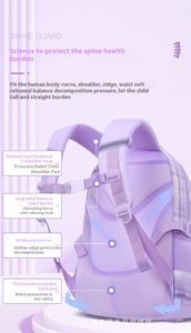 Nouveau <span class=keywords><strong>cartable</strong></span> de grande valeur pour les élèves du primaire Femmes Enfants Grade 1-6 Protection de la colonne vertébrale légère Réfrigérateur à ouverture latérale - Product Image 2