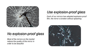Espejo de salón LED de arco dorado de lujo Kingstin, espejo de barbería de cuerpo entero - Product Image 4