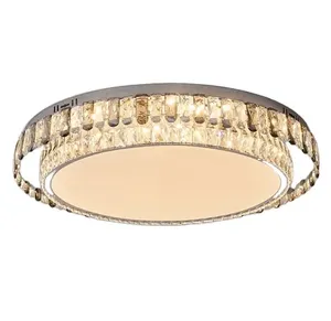 Hot Sale Hotel Decoration Round square Hotel Wedding Gold <b>Modern</b> K9 Crystal <b>Ceiling</b> Lamp <b>Light</b> Fixtures - Product Image 5