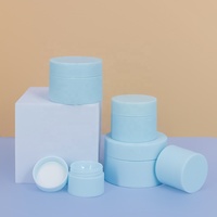 Bouteille de crème PP double givré en plastique de haute qualité Boîte ronde de crème Pot de crème carré