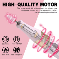 Perceuse à ongles électrique 40000 tr/min, machine de manucure professionnelle avec moteur sans balais, ensemble de ponçage pour ongles, équipement de polissage pour salon de manucure