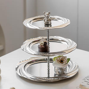 Tampilan meja kopi rumah mewah ringan piring buah berlapis banyak pendingin air penting untuk ruang tamu & Pesta - Product Image 2