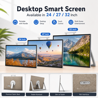 Monitor Portátil Inteligente con Pantalla Táctil de 27/24 Pulgadas, Android 15, FHD 1080P, Batería Integrada, Cámara de 13MP, Pantalla Inalámbrica para el Hogar