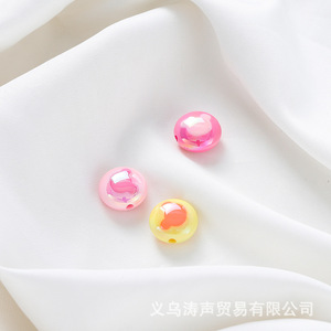 ลูกปัดอะคริลิกรูปทรงกลม พิมพ์ลาย UV สีสันสดใส สำหรับทำเครื่องประดับ DIY ใช้เป็นตัวคั่น หรือตกแต่งสายคล้องโทรศัพท์ พวงกุญแจ - Product Image 4