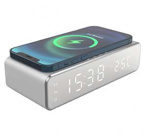 Custom Logo Promotional Durable ABS <b>Plastic</b> Simple Multi-Function LCD Desk Alarm Clock Snooze Temperature <b>Display</b> Gift - Product Image 3