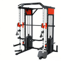 Machine Smith multifonctionnelle : Rack de squat en fer, multi-gym et power rack pour usage domestique – Entraînement complet de fitness