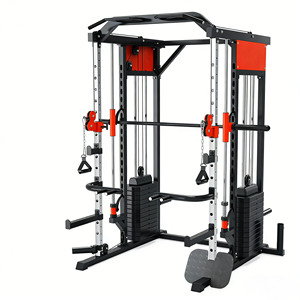 Smith Machine Multifunzione: Rack <span class=keywords><strong>per</strong></span> Squat in Ferro, Multi-Gym e Power Rack <span class=keywords><strong>per</strong></span> Uso Domestico, Allenamento Fitness Completo - Product Image 5