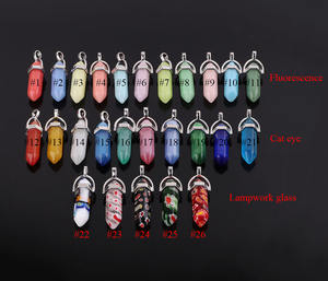 Nouvelle couleur printemps été Fluorescence pierre oeil de <span class=keywords><strong>chat</strong></span> pierre précieuse Point veilleuse pendentif <span class=keywords><strong>collier</strong></span> ras du cou avec chaîne pour les femmes - Product Image 2