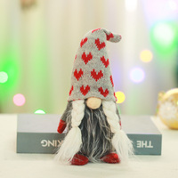 Lot de 2 Poupées en Peluche Gnome Cœur de Noël, Tomte Gonk de la Saint-Valentin, avec Chapeau Tricoté Nordique, en Tissu, Fabriqué en Chine, pour la Maison et la Table des Fêtes