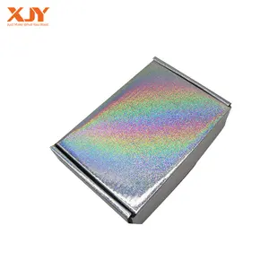 XJY Mailing Box Folding Corrugated Cardboard Paper Packaging Holographic Mailing Box Gorgeous Color Change Box With Logo