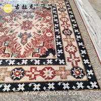 Motif de tapis en marbre fait à la main Art mural en mosaïque au jet d'eau pour la décoration intérieure