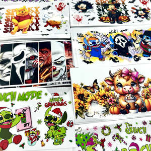 Salty Heifer UV DTF Cup Wraps Transferencias Listo para enviar Cup Stickers Wraps Transfers 16oz Scratch Proof Sticker - Product Image 2