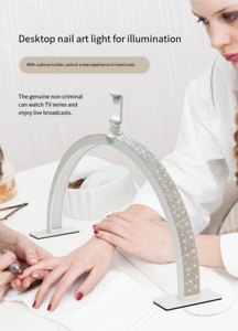 Lámpara LED de Mesa de Media Luna para Salón de Belleza, 36 W, con Logotipo Personalizado OEM, Lámpara de Manicura, Lámpara de Mesa para Arte de Uñas - Product Image 2