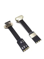 Câble de charge plat, fin et flexible FPC, câble court FFC FPV USB 3.1 Type C PVC Polybag OEM Standard Multimédia USB-C vers Micro USB