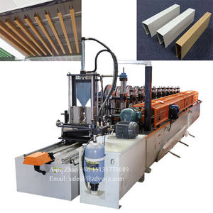 Metall decke Dekorieren Sie Aluminium <span class=keywords><strong>U</strong></span>-Schall wand <span class=keywords><strong>U</strong></span>-förmige Kanal walzen form maschine mit automatischem Größen änderungs system - Product Image 1