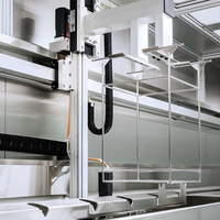 Nettoyeur ultrasonique automatique multi-étapes Skymen 38-960L à 5 réservoirs avec PLC, HMI et manipulateur mécanique