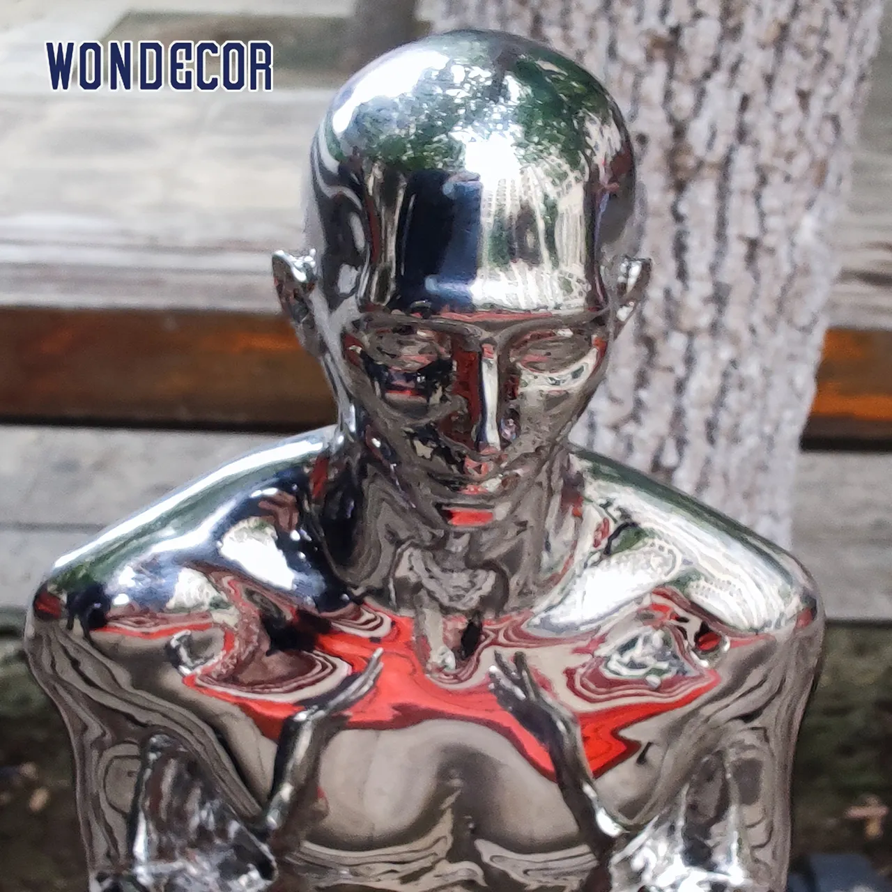 Wondecor المعادن تمثال رجل هدية تذكارية تذكارية الفولاذ المقاوم للصدأ مخصصة الكأس مع المعادن جائزة قاعدة