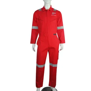European Latest Design Red Reflective Flame Retardant Safety Clothing Workwear Coverall