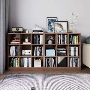 <b>Solid</b> <b>Wood</b> Bookshelf Floor Standing Storage Unit Low <b>Bookcase</b> For Living Room Home Office Organization - Product Image 4