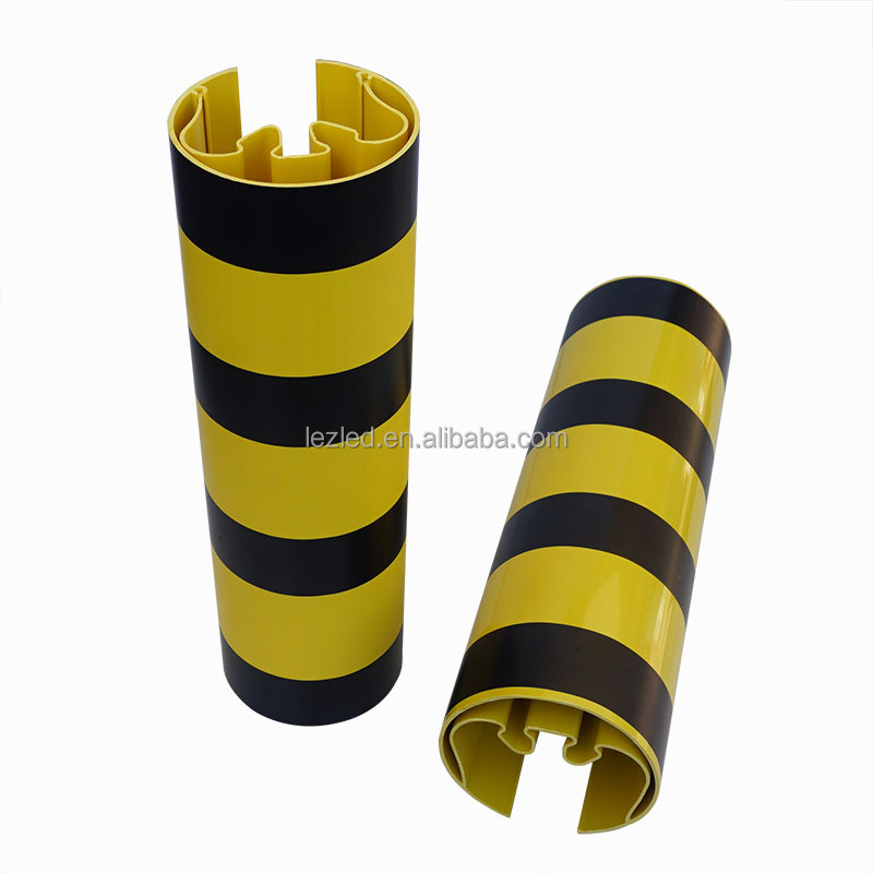 Warehouse Pallet Rack Upright PVC/PE Yellow Extruded Plastic Rack Post ...