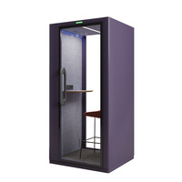 Espace de travail mobile intérieur insonorisé préfabriqué modulaire pour 1 personne, cabine de bureau de luxe offrant une intimité
