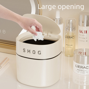 Household Office Desktop Plastic Pressing Type Plastic <strong>Trash</strong> Bin With Lid <strong>Trash</strong> Bin Storage Bin <strong>Small</strong> <strong>Trash</strong> Can - Product Image 1