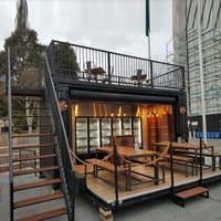 Équipement d'extérieur pliable, conteneur de café modulaire préfabriqué, remorque de restaurant de café de bar
