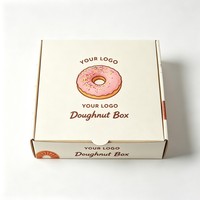 Boîte à pâtisserie personnalisée en papier pour biscuits et beignets, emballage pour pâtisserie en gros