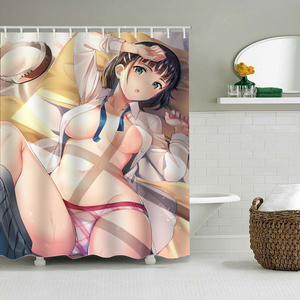 Anime Girl with Big Breasts Ass <span class=keywords><strong>Nude</strong></span> Print <span class=keywords><strong>Rideau</strong></span> de douche imperméable de haute qualité Crochet de décoration de salle de bain Fournitures de salle de bain - Product Image 2