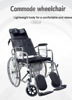 Fauteuil roulant manuel, équipement médical, chaise de toilette pour patients âgés, handicapés, fauteuil roulant pour toilettes, capacité CE certifiée