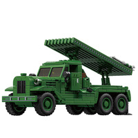 Modèle de lance-roquettes Katyusha, blocs de construction DIY, jouet en plastique ABS, véhicule militaire éducatif de la Seconde Guerre mondiale, briques de construction pour garçons