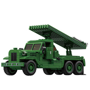 Katyusha <strong>Rocket</strong> Launcher <strong>Model</strong> DIY Building Blocks Toy ABS Plastic Educational WWII Military Vehicle Bricks Toy for Boys - Product Image 6