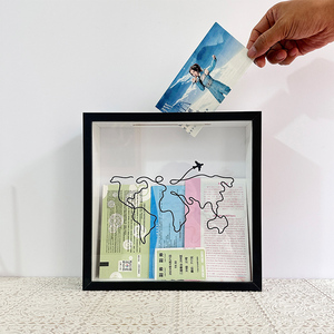 Boîte de rangement pour photos et souvenirs avec carte du <span class=keywords><strong>monde</strong></span> Shadow Box - Product Image 5