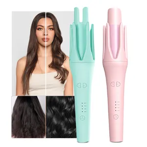 Wholesale Big Wave Home Use New 3 Barrel Ceramic Ionic Automatic LCD Curling Iron With Triple Barrel Hair Waver Hair Curler