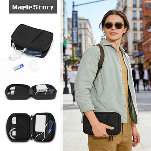 Organizador Electrónico Impermeable, Bolsa de Almacenamiento de Cables de Viaje, Estuche Portátil <span class=keywords><strong>para</strong></span> Cargador, Cable, Teléfono, Tarjetas USB, SD y Pequeños Dispositivos - Product Image 1