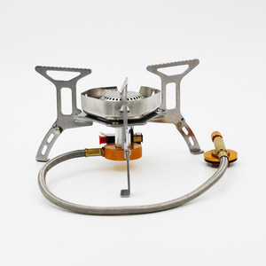 Réchaud à gaz pliable portable avec allumage électronique, résistant au vent, pour le camping en plein air, argenté, capacité 3-5L, ultra léger - Product Image 3