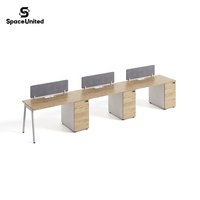 Poste de travail modulaire pour centre d'appels SpaceUnited, bureau de travail avec cloison, bureau d'ordinateur pour bureau d'équipe