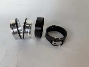 PINLESS HD Clamp Features an Integrated Clasp <strong>Mechanism</strong> with a Safety Lock <strong>Push</strong>-<strong>button</strong> Tubing Aluminum - Product Image 5