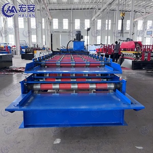 Typhoon Area Double-layer Wind-resistant Color Steel <b>Tile</b> Production Equipment Full-automatic Double-layer Roll Forming Machine - Product Image 5
