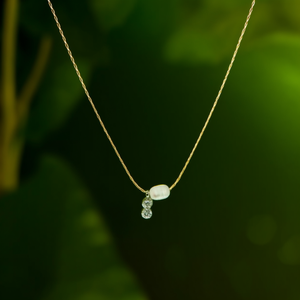 Collar de Cristal, Acero Inoxidable 316L, Chapado en Oro PVD, Joyería Sostenible y Resistente, Cadena de Serpiente, Minimalista, Unisex - Product Image 3