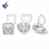 Pierres de Moissanite en vrac en forme de coeur de couleur pure de haute qualité D produit de qualité supérieure