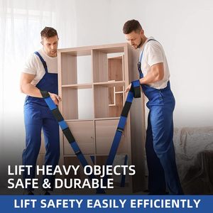 Herramienta de mudanza con correa de elevación para 2 personas, almohadilla de esponja gruesa para muebles, electrodomésticos, objetos pesados, eslinga plana de tela Oxford - Product Image 3