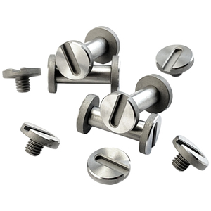 Vis de fixation robuste en acier inoxydable à tête plate fendue pour artisanat du cuir, réparation DIY, attache détachable, équipement de plein air - Product Image 3
