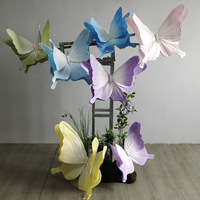 Papillon géant en papier réaliste autoportant, fleur artificielle décorative pour mariage, fête et rentrée scolaire, idéal pour vitrine