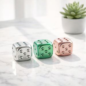 Dés en acrylique électroplaqué brillant à coins arrondis, thème Mahjong créatif, pour fournitures de bar, dés de bonne qualité - Product Image 2