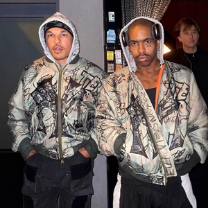 Chaqueta con Capucha y Cremallera de Algodón con Estampado de Grafiti, Chaqueta Bomber para Hombre y Mujer <span class=keywords><strong>2</strong></span> - Product Image 2