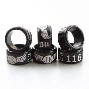Herstellung-Direkt personal isierte Ringe nach eigenem Logo Gedruckte Taube Fancy Rings Logo Zungen ring - Product Image 3