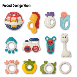 Ensemble <span class=keywords><strong>de</strong></span> hochets et anneaux <span class=keywords><strong>de</strong></span> <span class=keywords><strong>dentition</strong></span> Baohan pour bébés <span class=keywords><strong>de</strong></span> 0 à 24 mois, boule à saisir souple en ABS+TPE avec <span class=keywords><strong>hochet</strong></span> à main (emballé) - Product Image 2