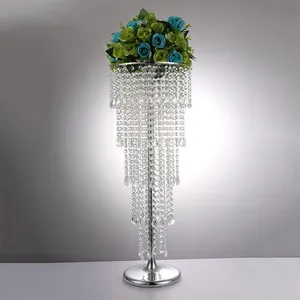 tall glass metal wedding ornaments chandelier centerpieces for wedding table