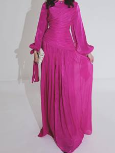 Loriya elegante musulmano modesto abito lungo lungo Abito islamico Abaya da donna a manica lunga lungo lungo Maxi abito - Product Image 4